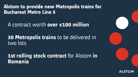 Alstom fournira de nouveaux trains Metropolis pour la Ligne 5 du Métro de Bucarest